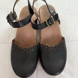 Black Dansko Platform Sandals
